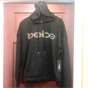 NWT Bebe logo hoodie with thumb holes